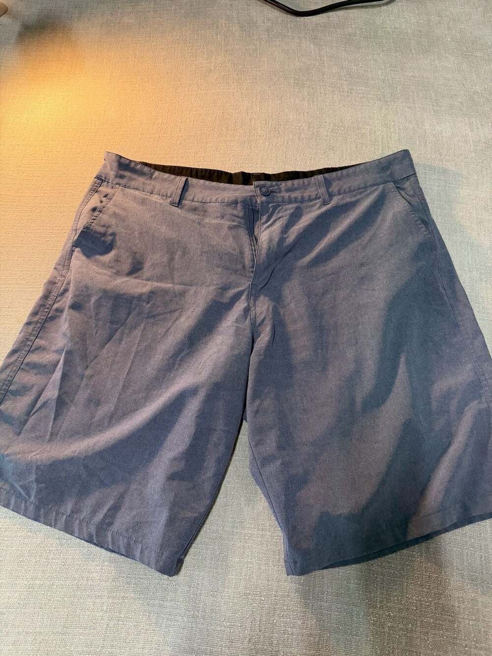 Ocean Pacific OP Flex Wax Stretch Men's Blue Hybrid Golf Chino Shorts Size 40